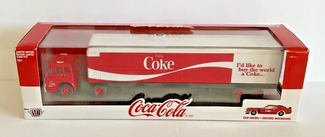 Coca-Cola Collectible Semi Truck W/ Car Inside Premium Die Cast Metal LE 9600 PC