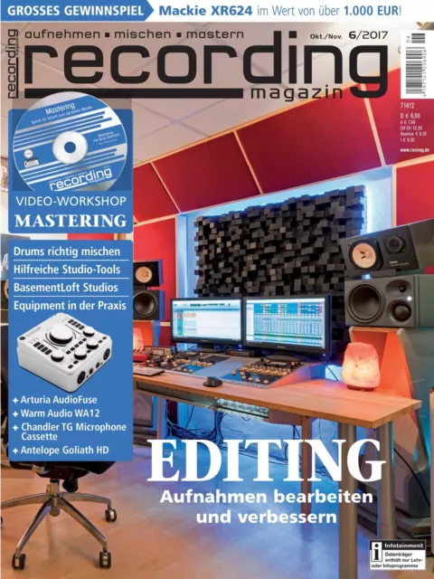 Recording Magazin 06 2017 Workshop Mastering auf DVD - Test Arturia AudioFuse