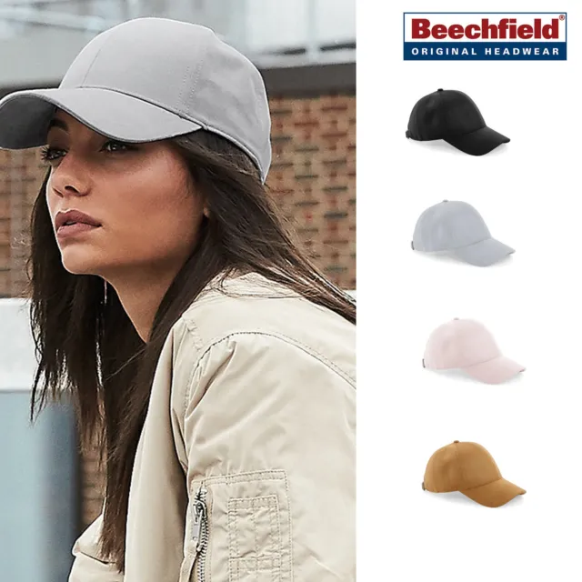 Beechfield Faux Suede 6-Panel Cap - Casual Stylish Baseball hat for Men & Women