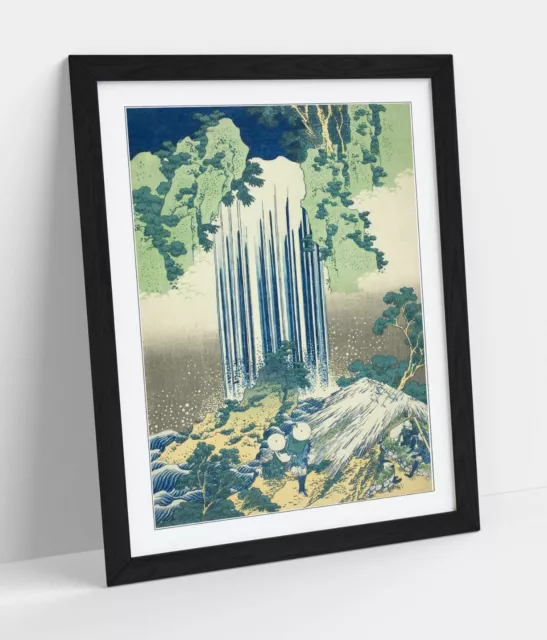 Katsushika Hokusai, Yoro Waterfall In Mino -Framed Art Poster Print 4 Sizes