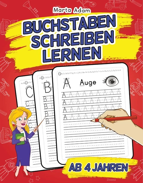 BUCHSTABEN SCHREIBEN LERNEN Ab 4 Jahren | Vorschulbuch | ABC Schreiben