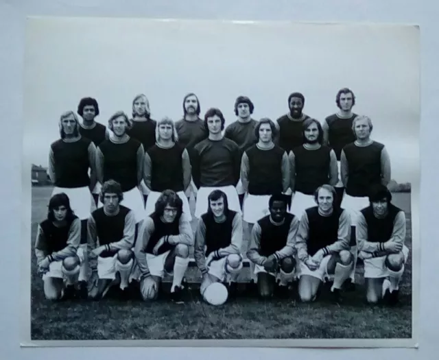 West Ham United Official Team Group Press Photo 10x8" Photograph 1973