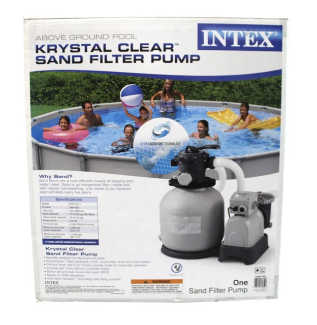INTEX ABOVE GROUND Pool Krystal Clear Sand Filter Pump 110120 Volt