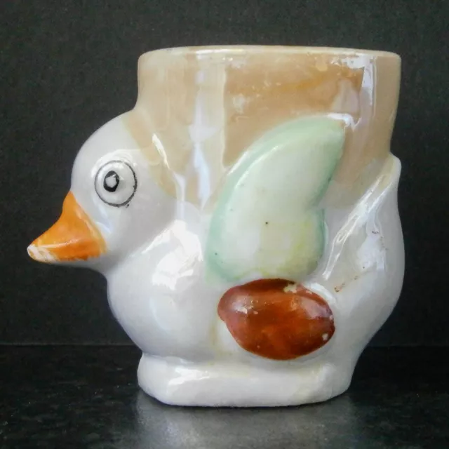 Very Old Vintage Japanese China Cute Hand Painted Duck Egg Cup