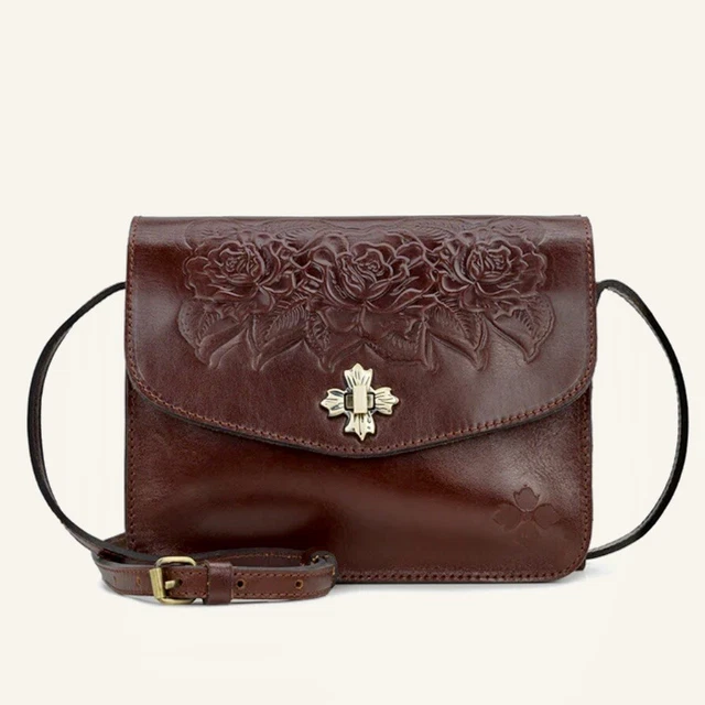 Patricia Nash Amora CB Organiser Vintage Vegetable Tanned Rose Tooled RFID NWT