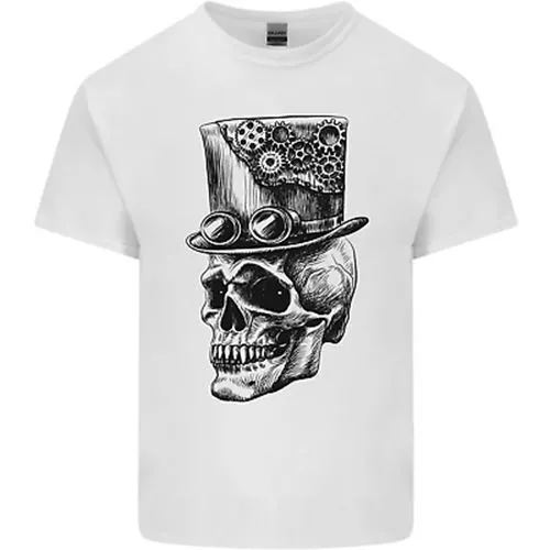 Steampunk Skull With Top Hat Kids T-Shirt Childrens