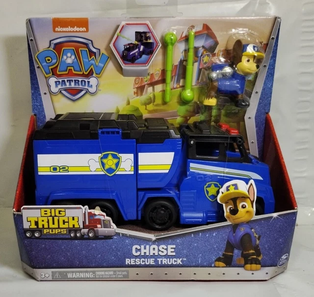Paw Patrol, Big Truck Pups, Figura de acción de Rubble con dron de Rescate de Quita y pon, Control Remoto del Centro de Mando y Juguetes de Animales para niños a Partir
