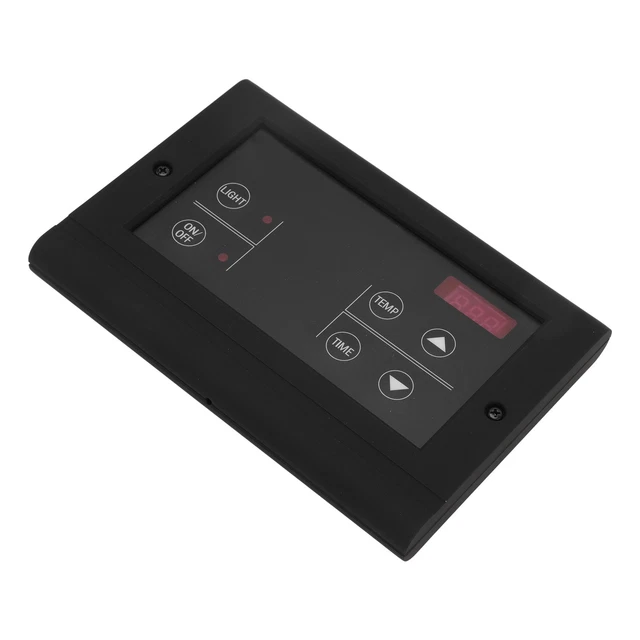 (Negro) Controlador de temperatura ambiente sauna montaje en pared generador de vapor húmedo controlador HG