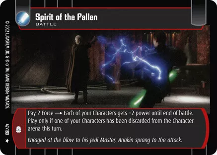 Spirit of the Fallen - Attack of the Clones - Star Wars TCG