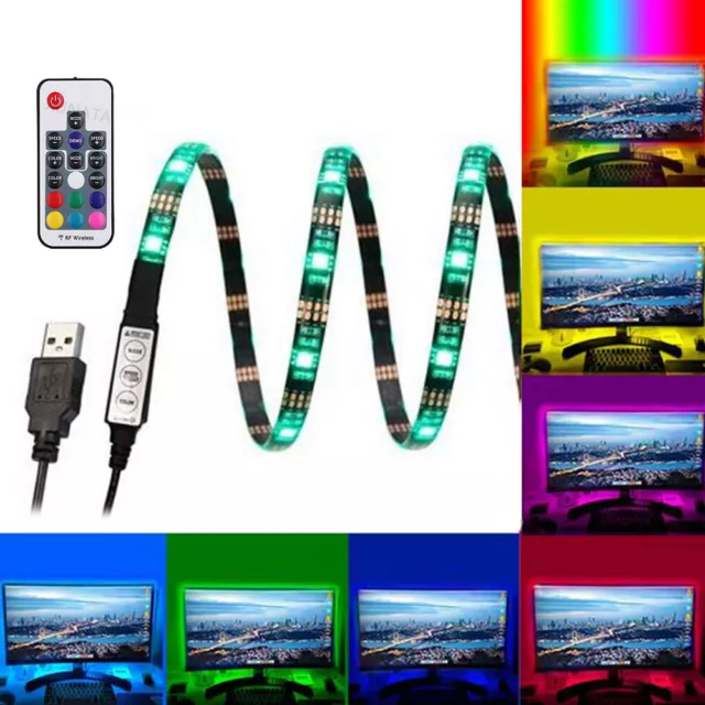 B.K.Licht LED Stripe, TV-Beleuchtungs-Set 4x 50 cm, inkl. 36 x RGB-LED,  inkl. USB Anschluß, Fernbedienung, für TV´s von 40 - 60 Zoll kaufen