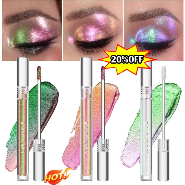 Sombra de ojos líquida tricolor diamante brillo sombra de ojos líquido PackageDE
