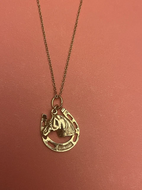 Ciondolo Collana Ferro Di Cavallo Portafortuna Oro - Gioiello Unisex - Foto 3