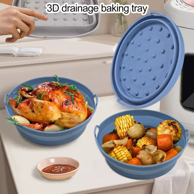 Fryer Mat Food Grade Heat-food Air Fryers Oven Baking Tray Silicone