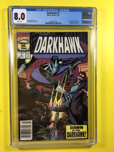 Darkhawk #1 Origin And 1st Appearance Of Darkhawk Newsstand CGC 8.0 Marvel 1991