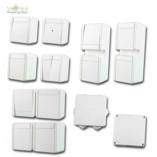 Fontaine Blanc Zones Humides Interrupteur & Prises IP44,Commutateur de Programme