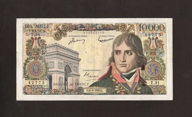 🇫🇷Billet De 10000 Francs Bonaparte 🇫🇷6-9-1956 Tb
