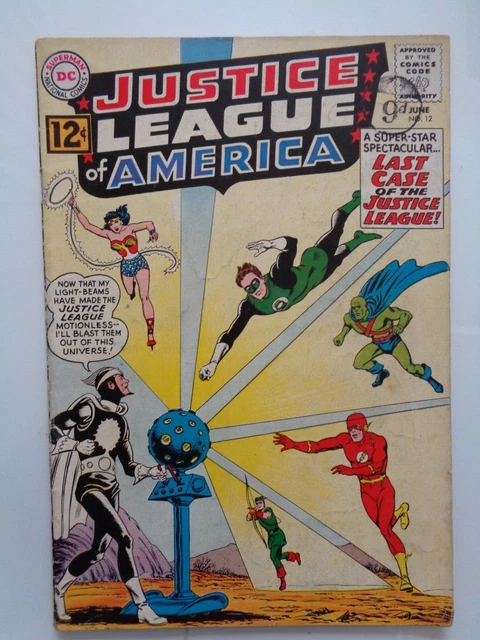 DC COMICS . JUSTICE LEAGUE of AMERICA  #12 JUNE 1962 . PLEASE READ DESCRIPTION