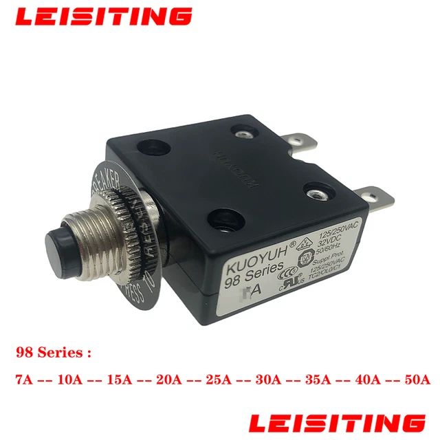 THERMAL OVERLOAD CIRCUIT Breaker KUOYUH 98 Series 7/10/15/20/25...50A