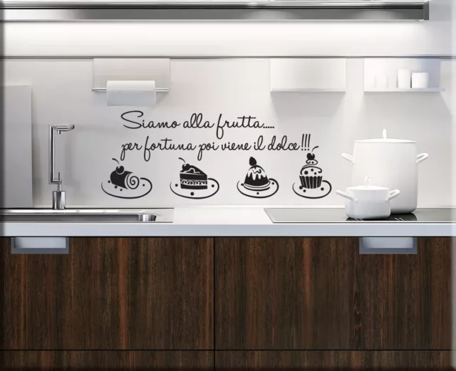 ADESIVI MURALI FRASE Cucina Dolci Decorazioni Da Parete Wall Stickers  Ws1200 EUR 11,00 - PicClick IT