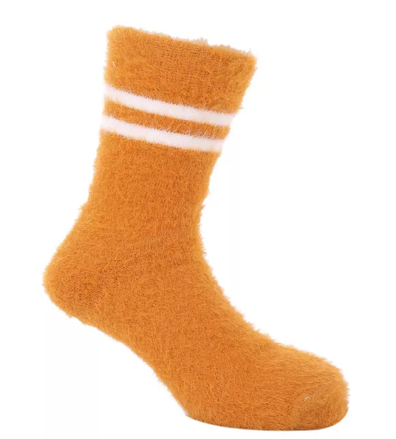 2 pairs Kids Super Soft Fluffy Two-Tone Warm Winter Socks size for ages 6-10