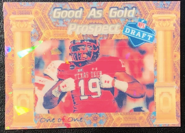 Tyree Wilson Good As Gold Chrome Custom Cracked Ice 1/1 Artist Auto Card