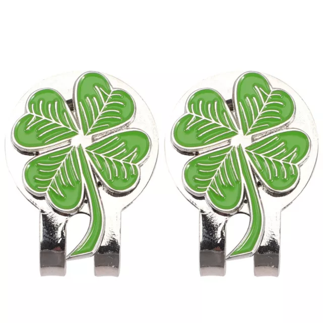 2pcs Golf Hat Clips with Magnetic Ball Markers for St. Patricks Day-OW