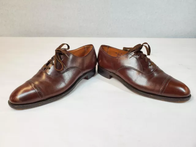 BROOKS BROTHERS MEN'S The Curzon Brown Lace Up Oxford Dress Shoes Size ...