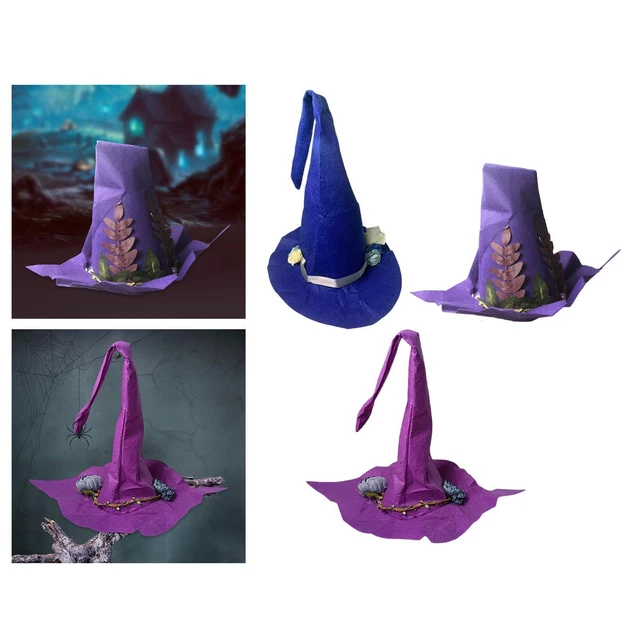 Chapeaux de sorcière en feutre d'Halloween Assistants de cosplay pour