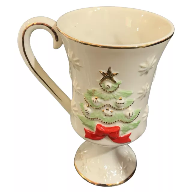 LENOX  decorative Christmas footed coffee mug