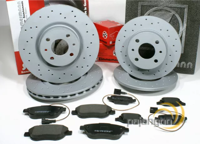 Zimmermann Sport Bremsen Ø 284 mm + Ø 240 mm vorne hinten für Fiat Abarth 500