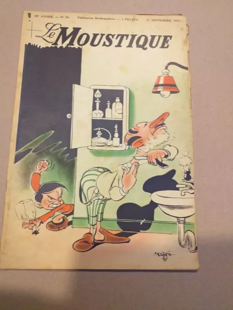 Le moustique n°38 22ème année 1947 couverture Morris bel état
