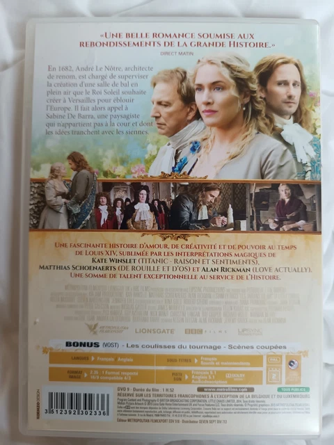 LES JARDINS DU roi film DVD Kate Winslet Matthias Schoenaerts EUR 3,50