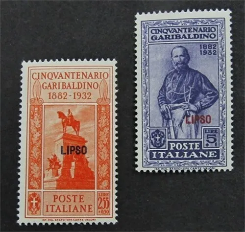 nystamps Italy Aegean Islands Lisso Stamp # 25.26 Mint OG NH $100      M17y2700