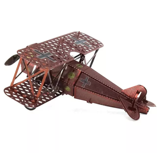 Fokker D-VII Red Baron prima guerra mondiale aereo 3D colore metallo modello autoassemblaggio kit fai da te