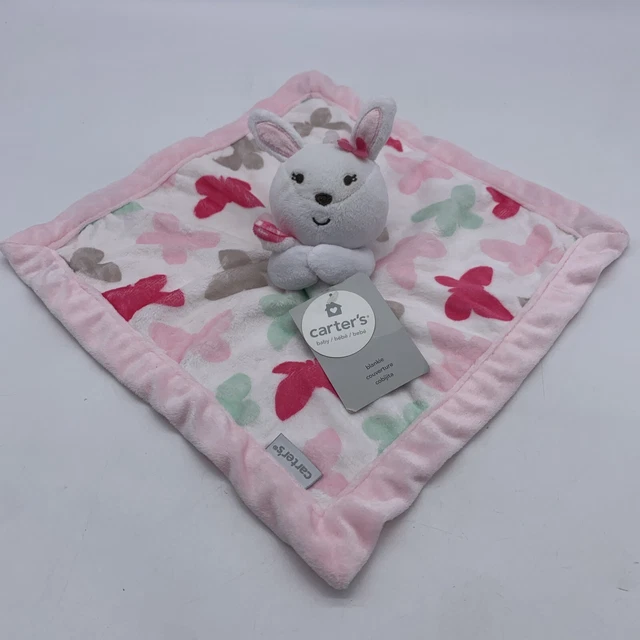 Carter's bunny with sales hearts plush security blanket