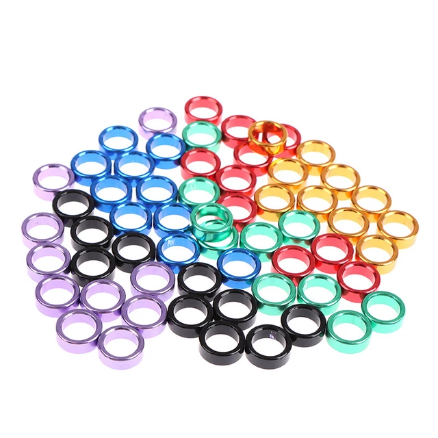 10 pz anello piede piccione diametro interno lunghezza 8 mm 4 mm etichetta piede alluminio ri G*t~