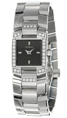 MOVADO ELIRO Black Dial Diamond S-Steel Bracelet Women's Watch 84-A1-1431