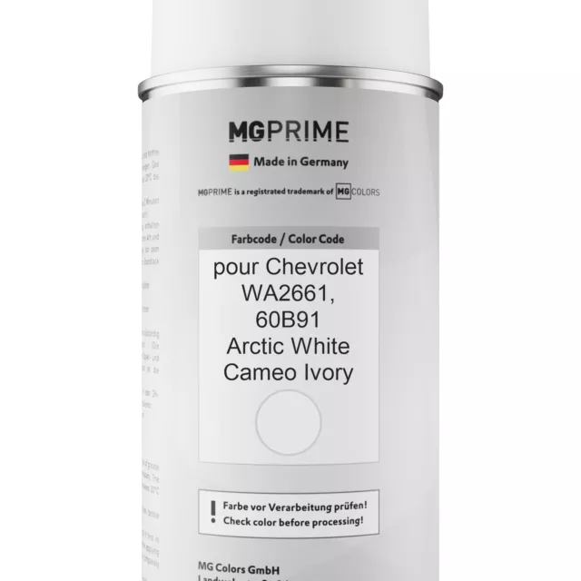 Peinture Voiture Bombes aérosols pour Chevrolet WA2661 60B91 Arctic White 2