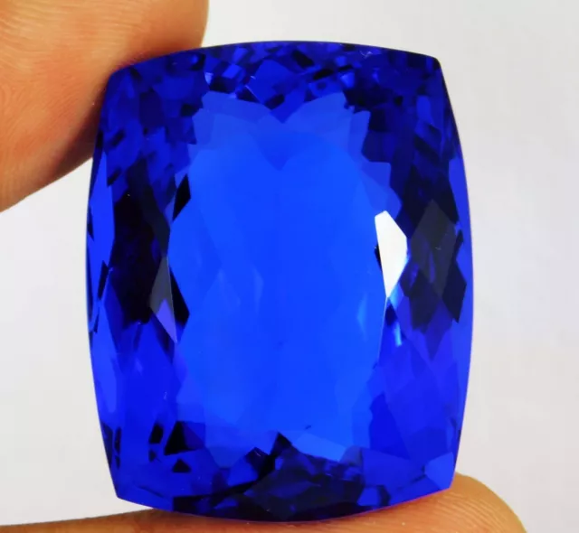 Coussin topaze bleue brésilienne naturelle certifié 137,40 ct pierre...