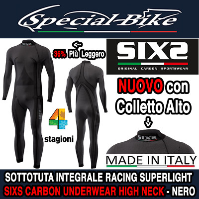 Sixs SOTTOTUTA INTERO TERMICO SOTTO TUTA SIXS SIX2 STX RACING DARK RED ROSSO TG XL 