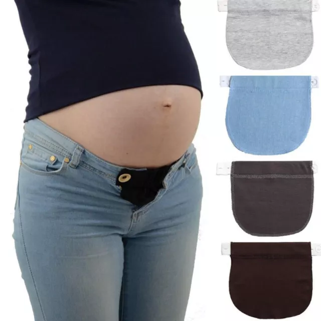 Cinturón de Maternidad Embarazada AJUSTABLE Pantalones Extensores de Cintura Elásticos Pequeños