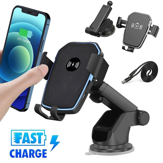 10W Auto KFZ Qi Wireless Charger Ladegerät Induktiv Ladestation Handy Halterung