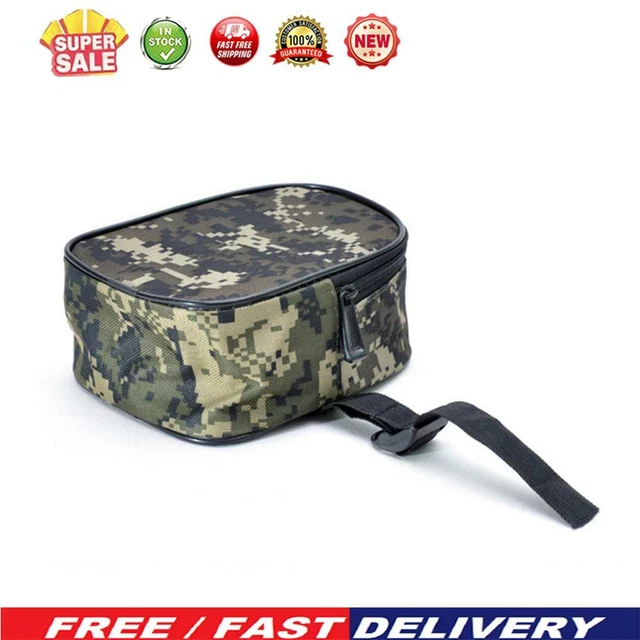 Portable Fishing Reel Storage Bag Digital Camouflage Protective Case Pouch