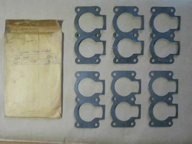 NOS NLA Scott-Atwater 1947 & Up 7.5 HP Outboard Cylinder Flange Gasket 465-1885