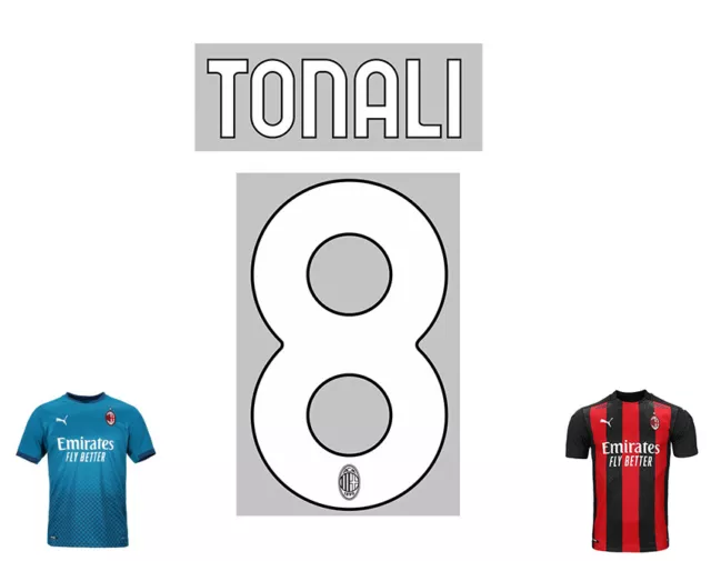 Kit Personalizzazione TUTTI Serie A 2021 Maglia MILAN BRAHIM IBRAHIMOVIC TONALI