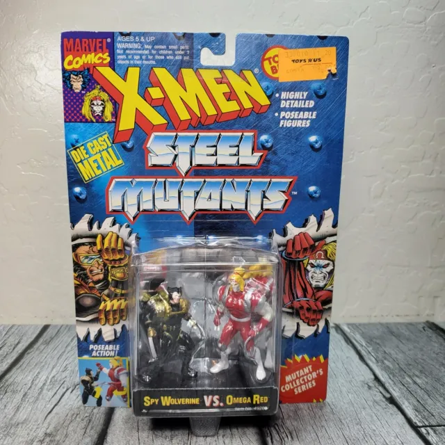 ToyBiz Marvel X-Men Steel Mutants Spy Wolverine VS Omega Red Diecast Figures New