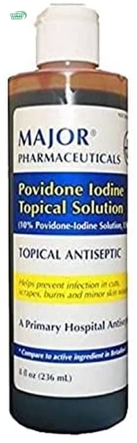 Povidona yodo solución 10% sin sabor 8 onzas líquidas