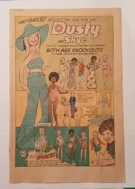 PRINT AD 1976 Dusty & Skye Kenner Fashion Dolls Comic Size Original & Authentic