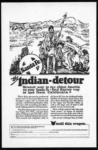 Indian Detour1926 Fred Harvey Enchanted Empire Motor Tour Santa Fe Railway Ad