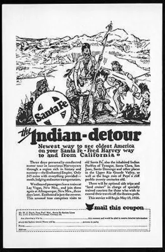 Indian Detour1926 Fred Harvey Enchanted Empire Motor Tour Santa Fe Railway Ad